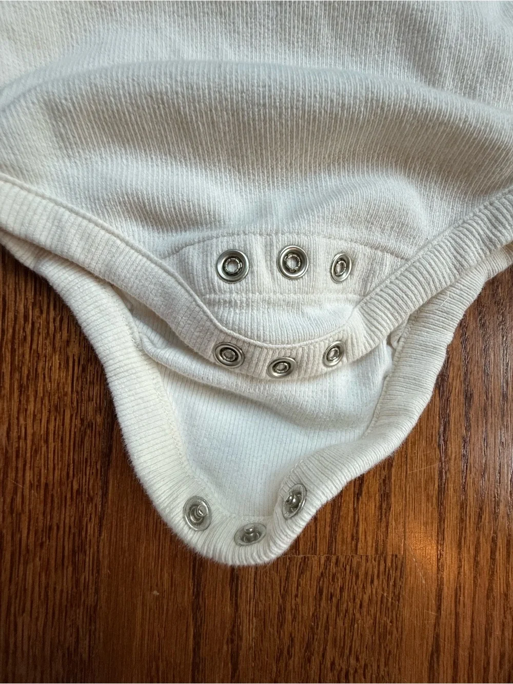 Hanna Andersson Cream Ribbed Onesie Bodysuit 0-3 Months